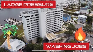 How to tackle large commercial pressure washing jobs ( things to think about )