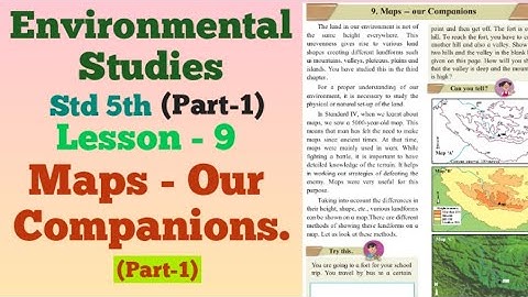 5th Class | EVS 1 | Lesson 9 (Part.1) Maps - Our Companions |  Maharashtra Board.