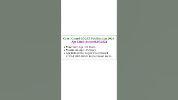 Coast Guard Assistant Commandant CGCAT 2025 Recruitment #coastguard #cgcat