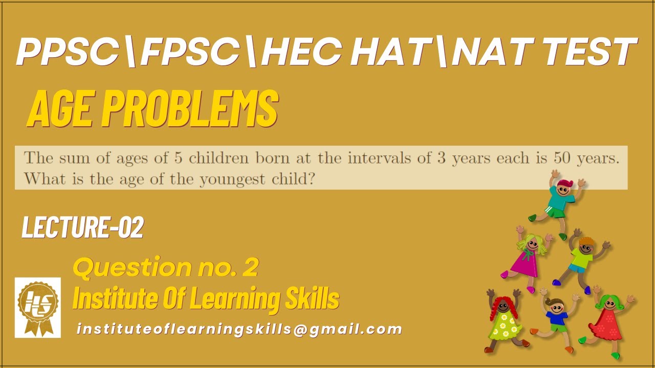 Age problem: Lecture no. 2 @institute_of_learning_skills - YouTube