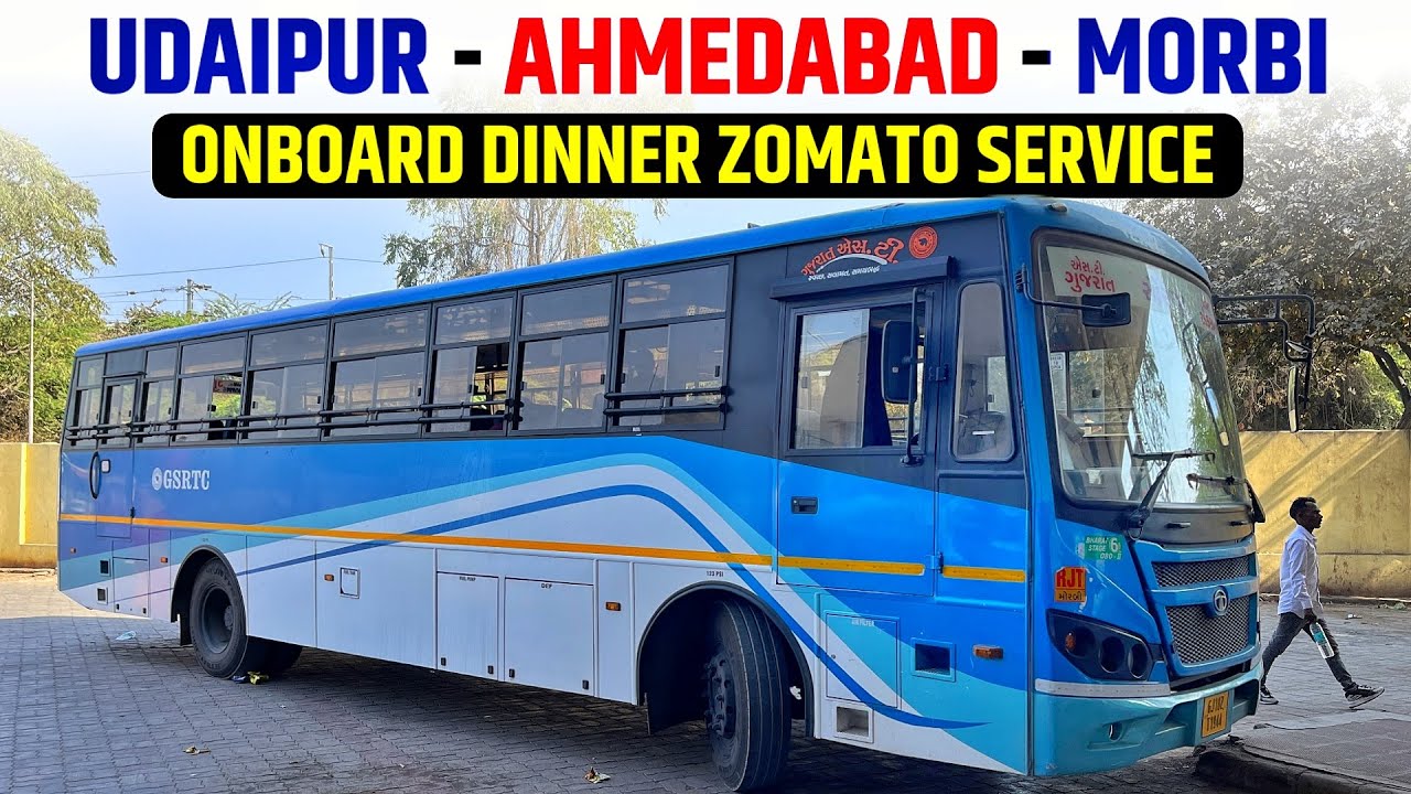 ઉદયપુર થી મોરબી | udaipur to morbi in gsrtc deluxe express bus journey 