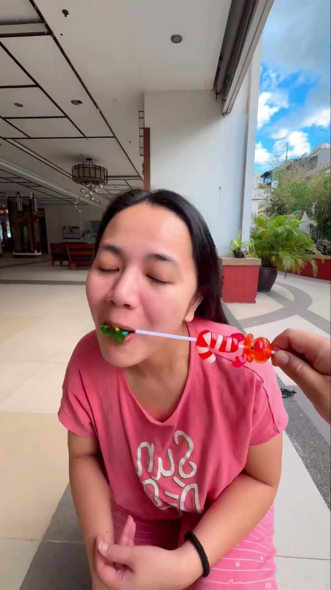 Baby spits lollipop ???❤️?✅?
