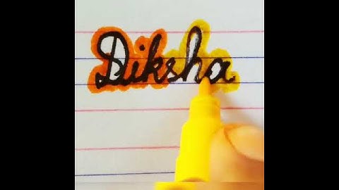 "Diksha" name in beautiful handwriting ❤️ on request 😊 Comment your name for next!#shorts#cursive