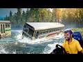 මහා ගංවතුරක් | showrunner multiplayer | #snow #snowrunner #srilankabus