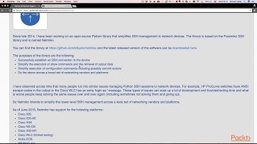 Enterprise Automation with Python: Installation of Netmiko Python Module| packtpub.com