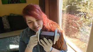ASMR - Ear Palpating, Tapping and Folding - Nitrile Gloves - Soft Spoken and Whispered Rambling screenshot 3