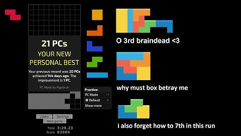 21 PCs on JStris PC Mode - 114th in world