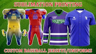 Sublimation Process of Custom Baseball Jersey and uniforms at Fitaris Wear