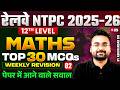 NTPC 12TH Level Maths Practice Set 2026 | NTPC UG Top 30 Maths MCQ | NTPC UG Maths by Abhinandan Sir