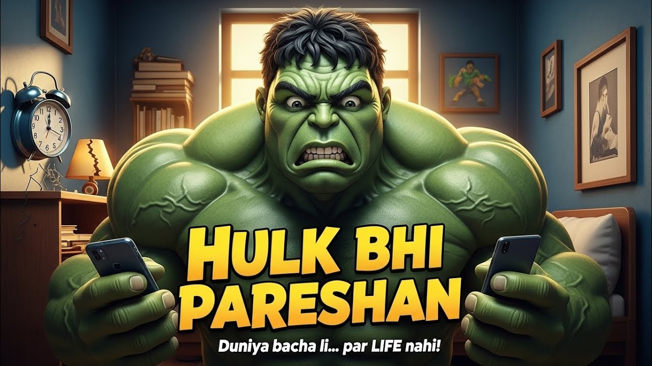 Hulk vs Daily Life 😂 | Funny Hulk Comedy Story in Hindi | Full Comedy Episode / 