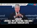 Liberals ‘not dictating: Thou shalt use solar,’ Hodgson says