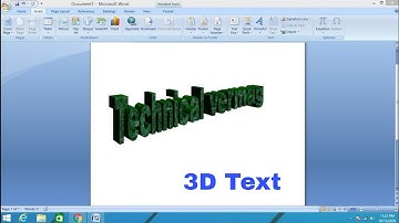 how to make 3d text in ms word 2007 || Add 3D Text in Ms word 2007