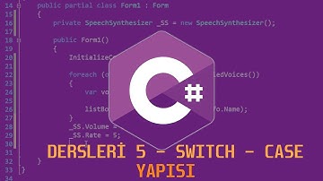 C# Dersleri 5 - Switch - Case Yapısı