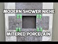 How to Miter Cut Tile & Install for a Modern Shower Niche