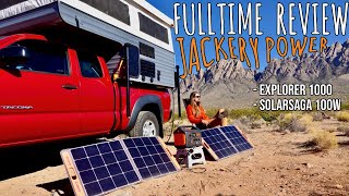 LIVING Off Jackery 1000 + SolarSaga Panels? Fulltime Truck Camper Review (w/ Discount Links!)