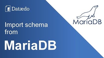 Import MariaDB database schema - Dataedo tutorial