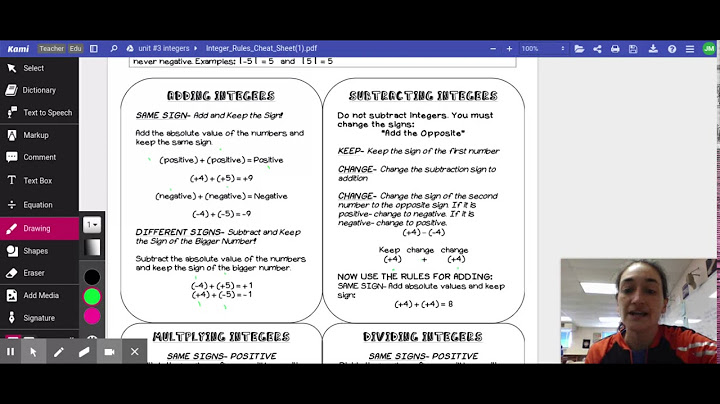 Rules for adding and subtracting negative numbers cheat sheet