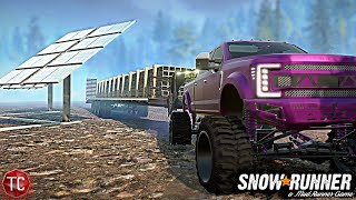 SnowRunner: F350 Hauls Materials for the Solar Farm! (Sawyer Heights) CONSOLE & PC MODS
