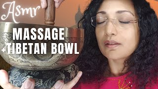 ASMR Hair massage with sound bath using Tibetan singing bowl ✨ Energy healing 🌿