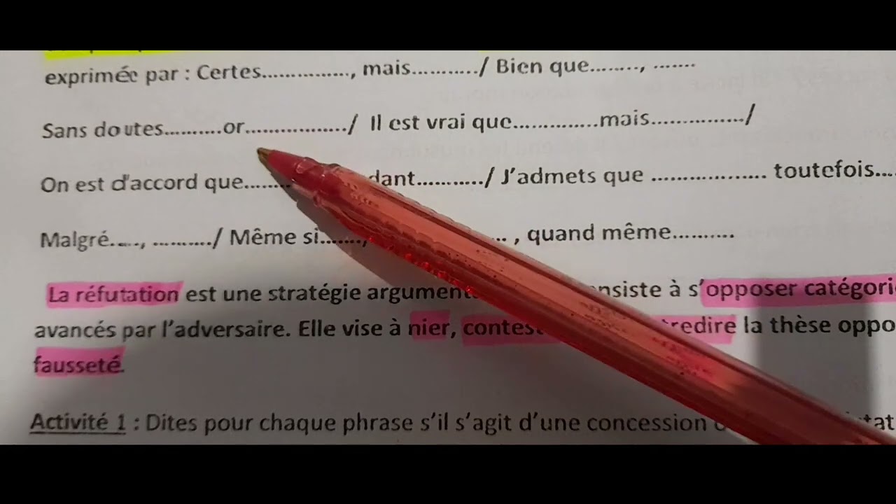 la concession et la réfutation: 2 stratégies argumentatives.شرح مفصل ...