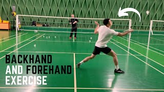 Backhand and forehand exercise | Basic Feather | Badminton training