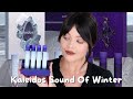 Kaleidos sound of winter collection  lip swatches of all 8 shades