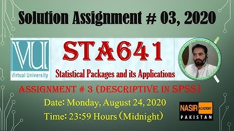 STA641 Solution Assignment 3 2020