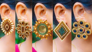 5 easy Stud Earring Design | DIY | 5 min Craft | Hand made jewelry | crafty butterfly