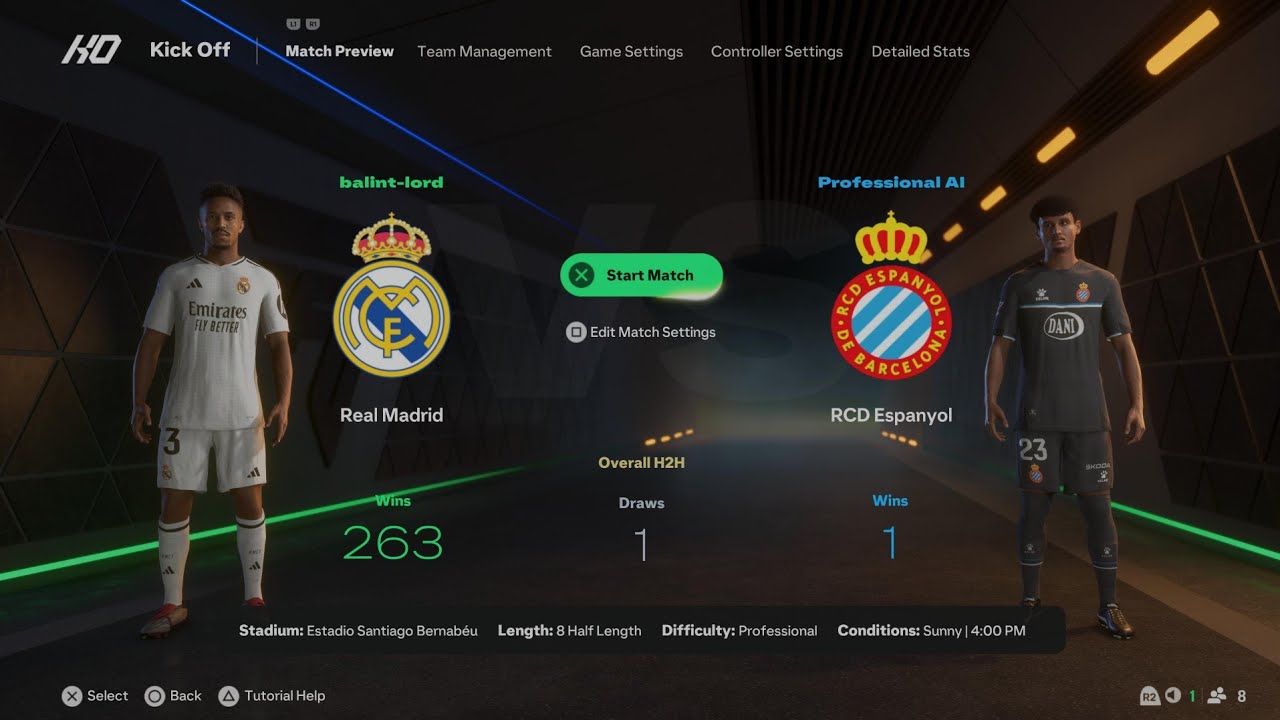 EA SPORTS FC 25 Real Madrid-RCD Espanyol Laliga full match 25/26 PS5 ...