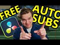 Free automatic subtitles for davinci resolve   really