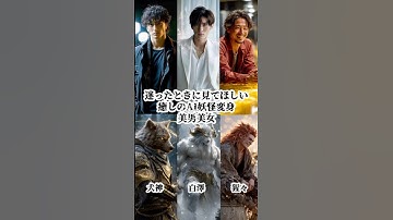 【迷ったときに見てほしい】犬神・白澤・猩々が美男美女に変身｜妖怪変身｜心を導く癒し映像