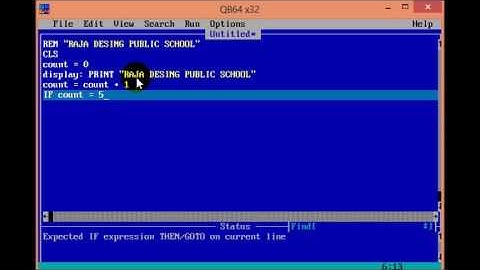 Setting Up A Loop In QBASIC Screen By Hamad Baig