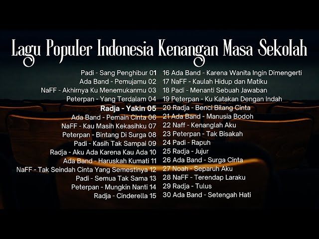 Lagu Populer Indonesia Kenangan Masa Sekolah | Padi Ada Band Naff Peterpan Radja class=