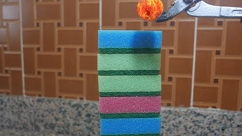 Glowing 1000 Degrees METAL BALL vs  Sponge