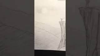 Cliffside drawing - Blockhead Manic