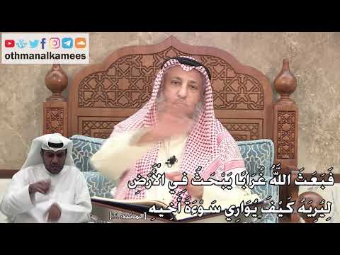  ف ب ع ث الل ه غ ر اب ا ي ب ح ث ف ي ال أ ر ض ل ي ر ي ه ك يف ي و ار ي عثمان الخميس