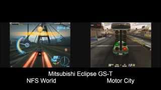 Motor City Online vs NFS World - Drag Racing with Supra & Eclipse GS-T screenshot 2