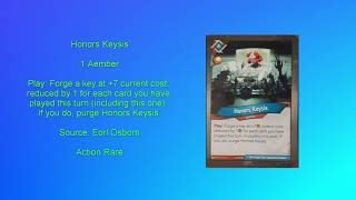 Honors Keysis: Card Talk W2E3: Dark Tidings Logos Keyforge
