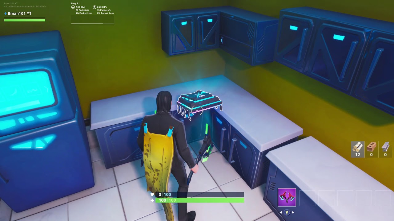 FORTBYTE 43 Location - ACCESSIBLE BY WEARING THE NANA CAPE BACK BLING INSIDE BANANA STAND (Fortnite)
