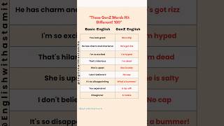 Gen Z Slang vs Basic English 🤯 | Learn Trending English Words #vocabulary #spokenenglish #english