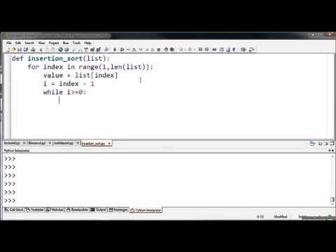#22. Insertion Sort in Python.MP4