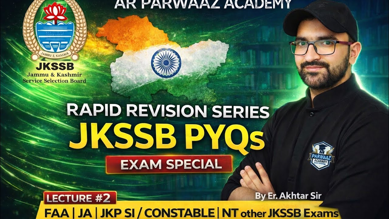 JKSSB Rapid Revision Series (PYQs) | GK/GS | Lecture 2 | Junior Assistant + FAA Focus.| 