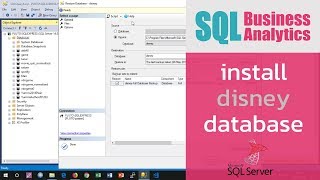 สอน SQL: การติดตั้งฐานข้อมูลตัวอย่าง (disney movie database) บน Microsoft SQL Server