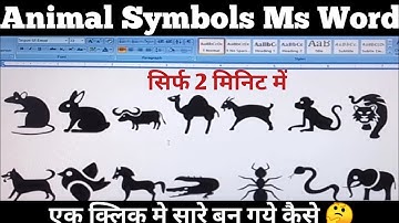 How to insert animal symbol in word ||Animal Symbols in Word