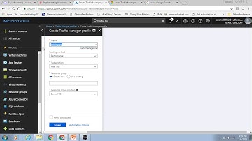 Creating Azure Traffic Manager