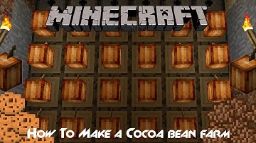 Minecraft - Redstone School - Automatic Cocoa Beans Farm (Tutorial)
