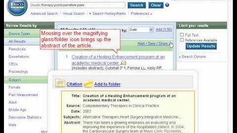 CINAHL EBSCO 2.0 Basic Search