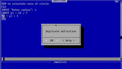 Introducing REM, CONST, READ..DATA and RESTORE statements | QBASIC Tutorial - 3