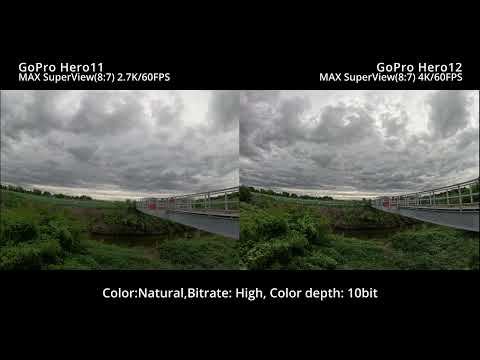 GoPro Hero11, 12 Maxレンズモジュラー1.0、2.0画質比較