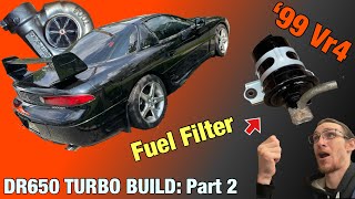 Mitsubishi 3000gt Vr-4 Fuel Filter Replacement (DR-650 Turbo Build - Part 2)